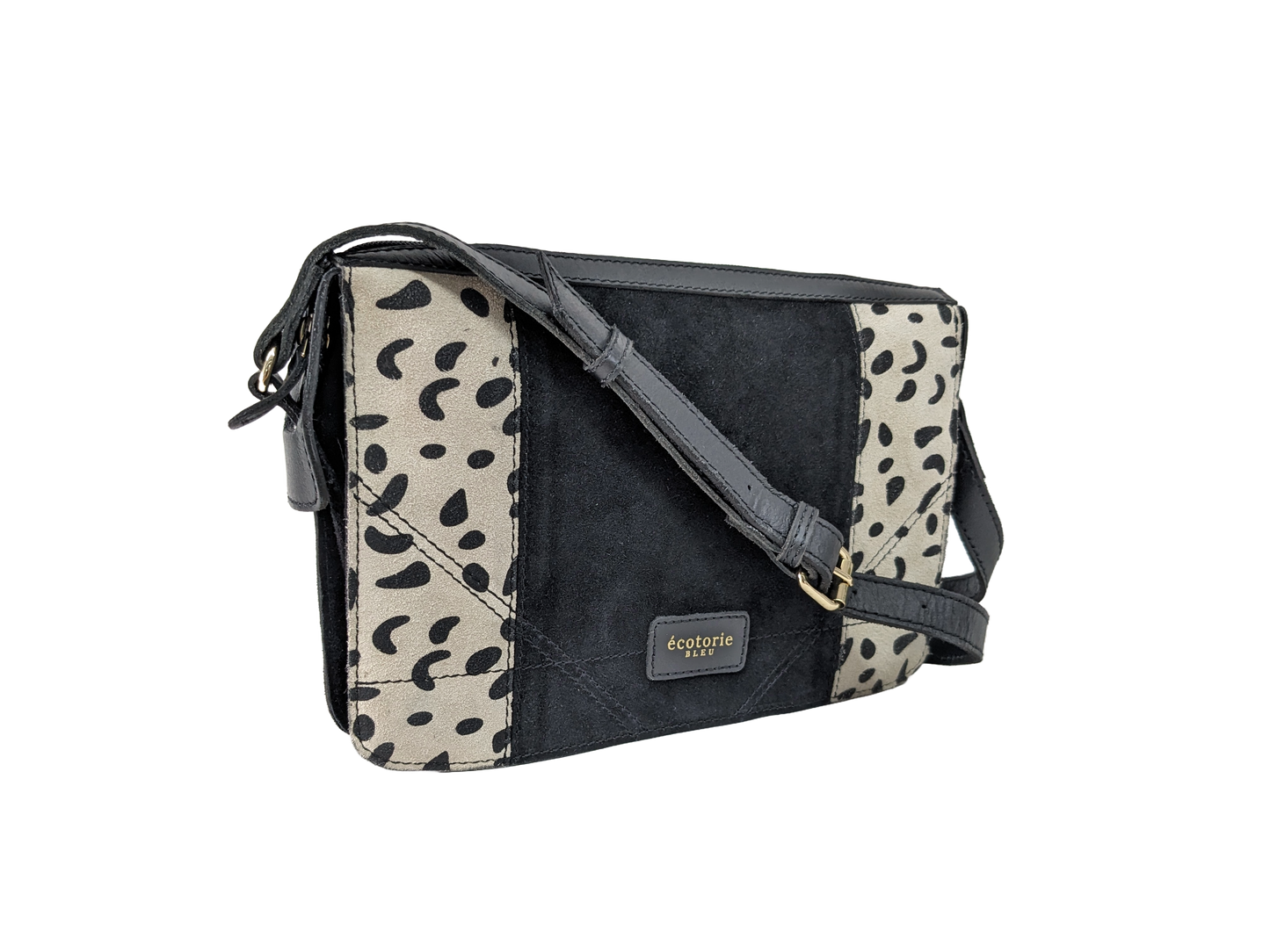 Leopard Print Black Sling Bag