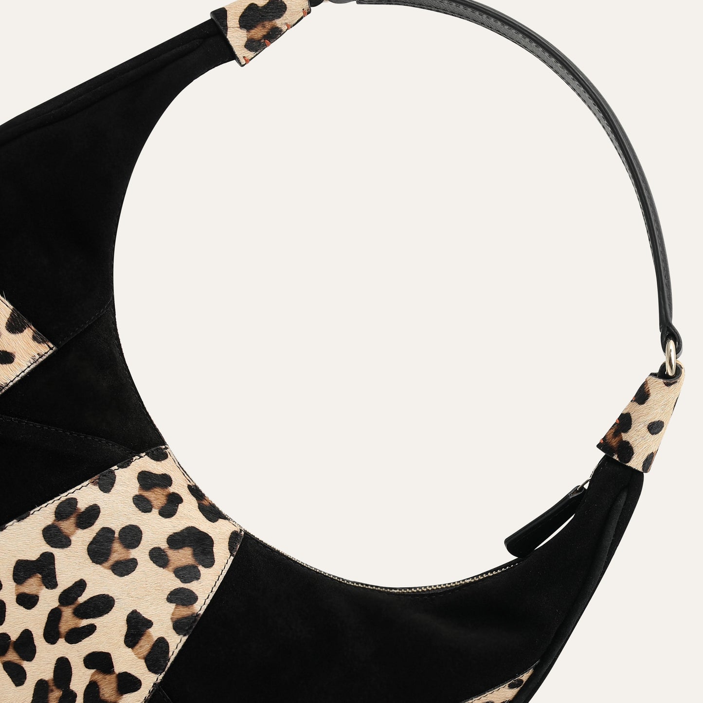 Patchwork Moon Bag | Leopard