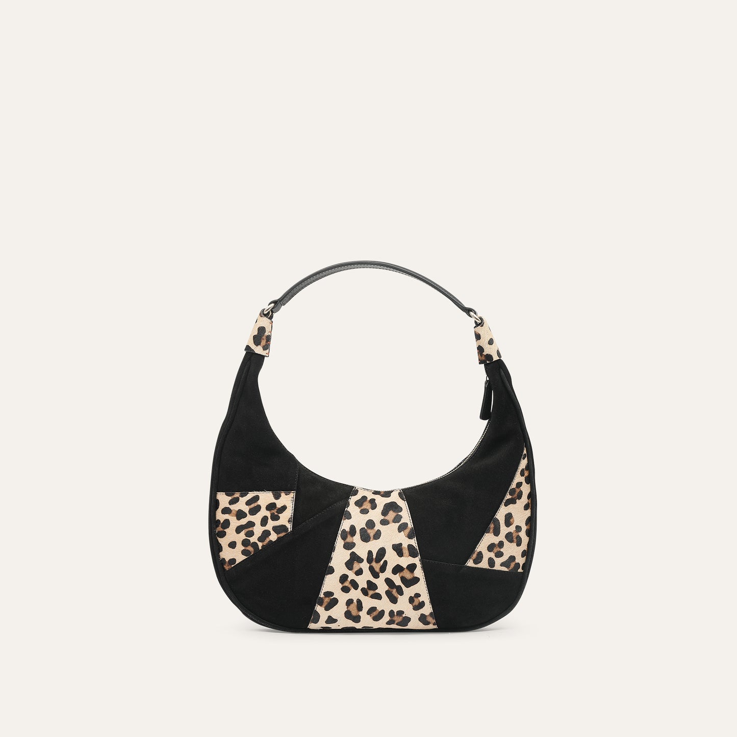 Patchwork Moon Bag | Leopard