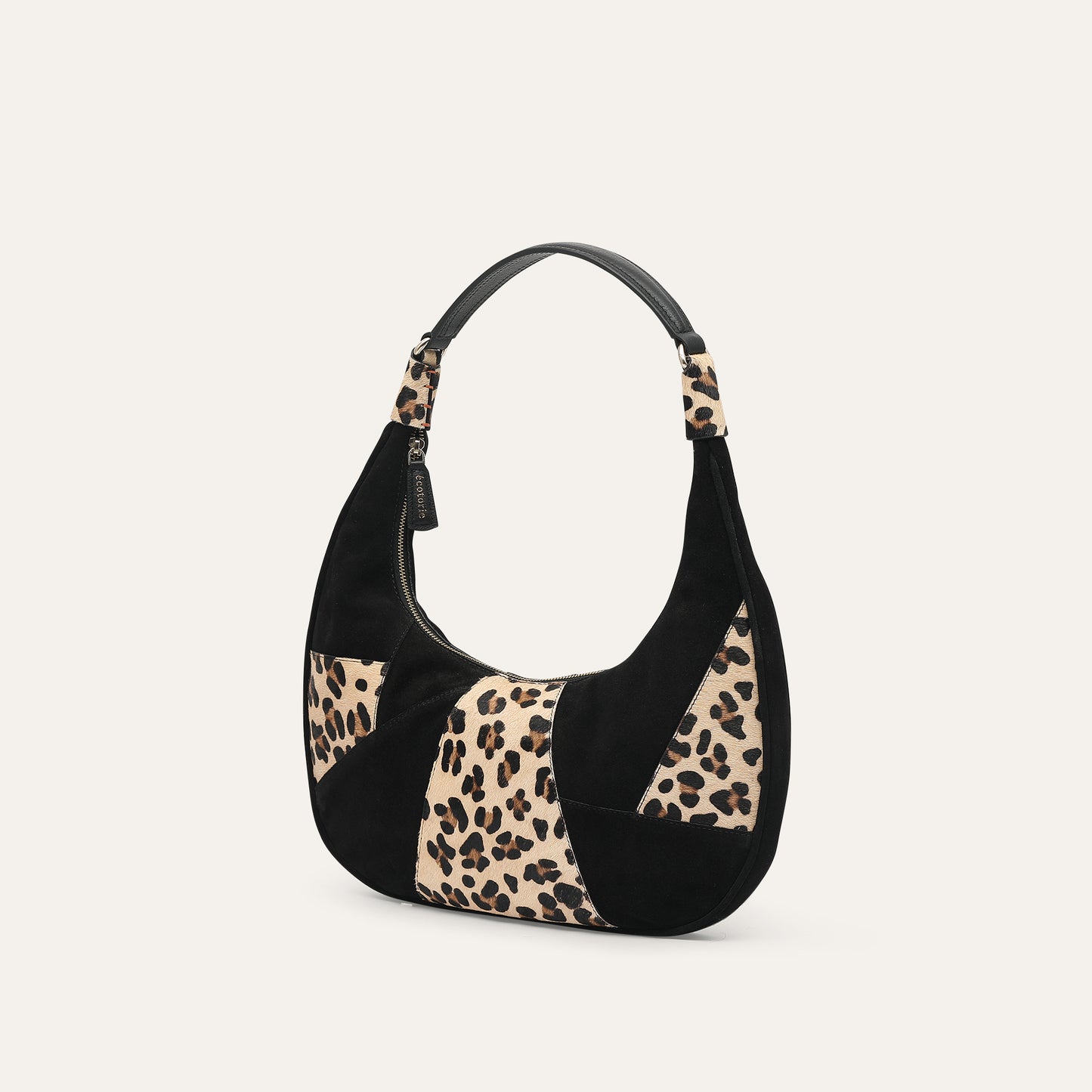 Patchwork Moon Bag | Leopard